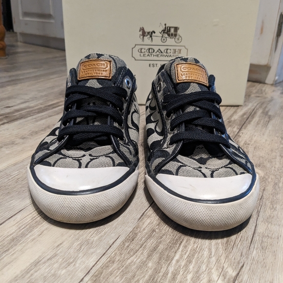 Coach Black and white Barrett sneaker size 6 - Picture 4 of 6